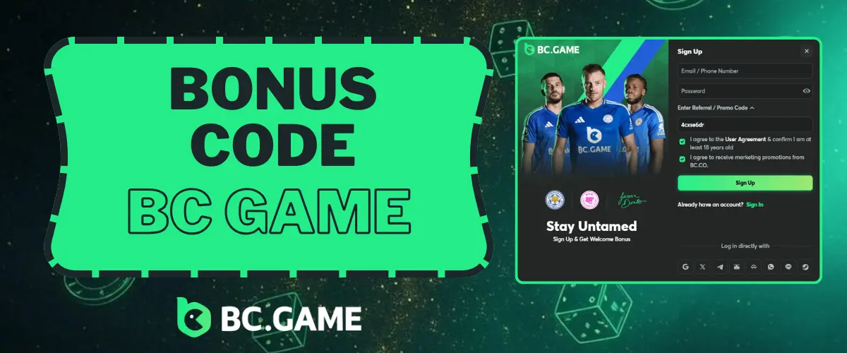 How to get the BC Game bonus code