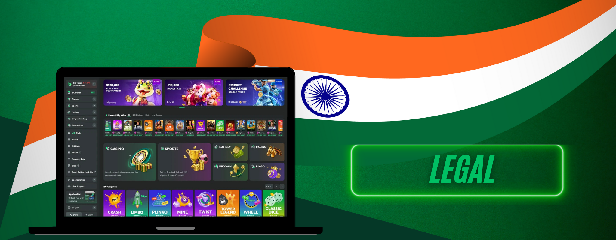 Is BC.GAME Legal in India?